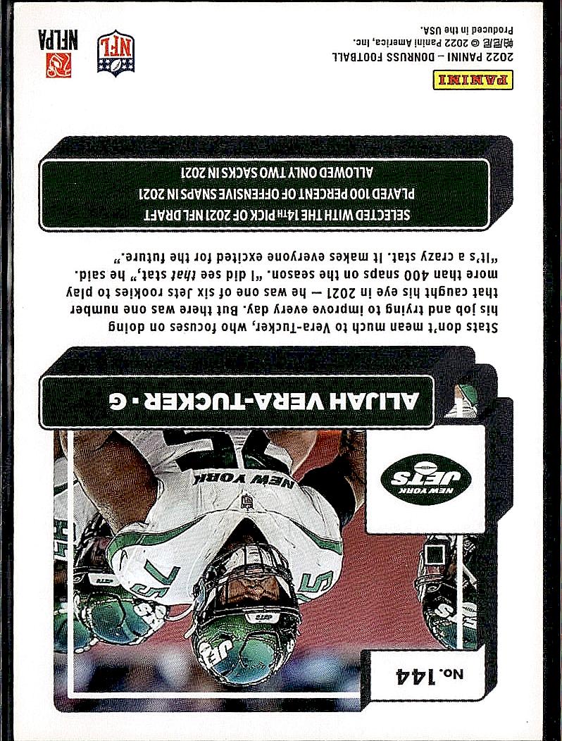 2022 Donruss #144 Alijah Vera-Tucker