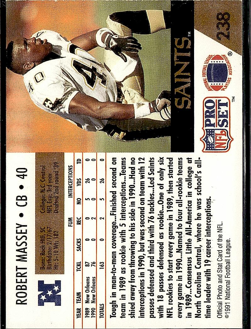 1991 Pro Set FACT Mobil #238 Robert Massey