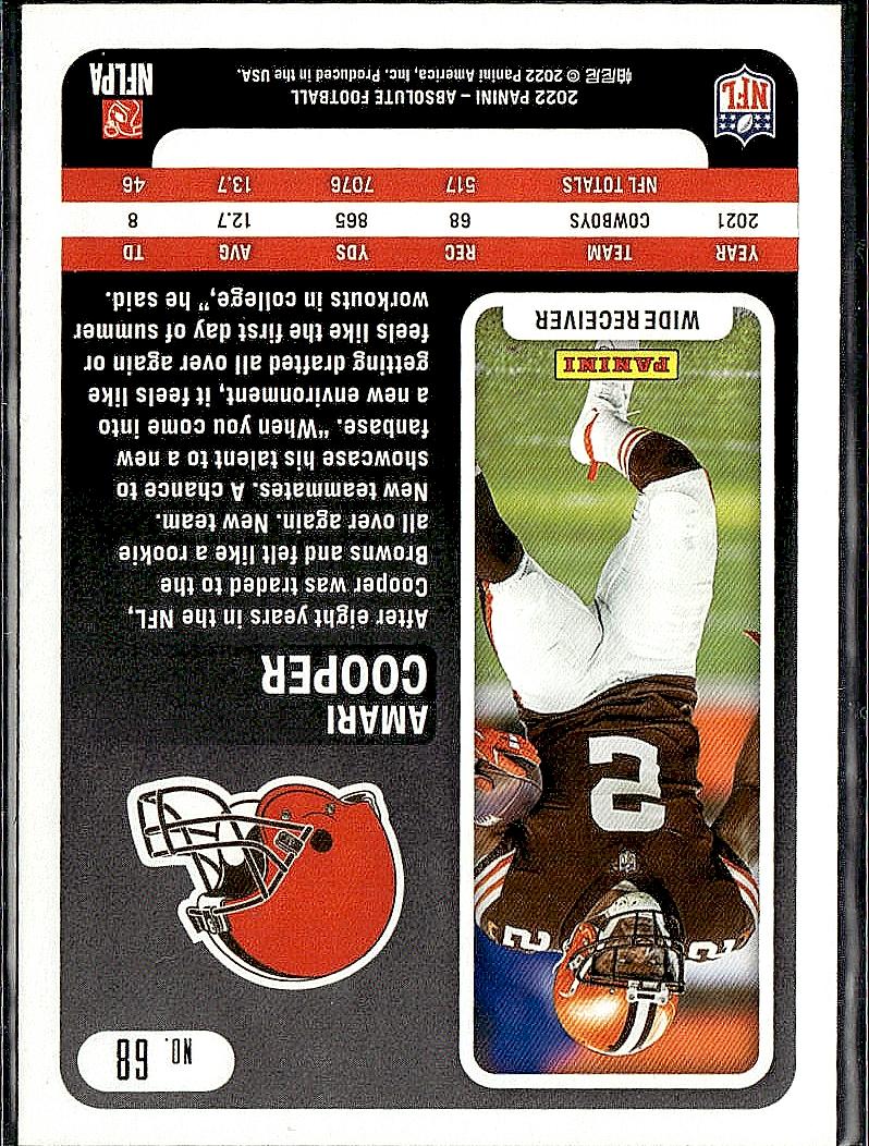 2022 Panini Absolute #68 Amari Cooper Retail