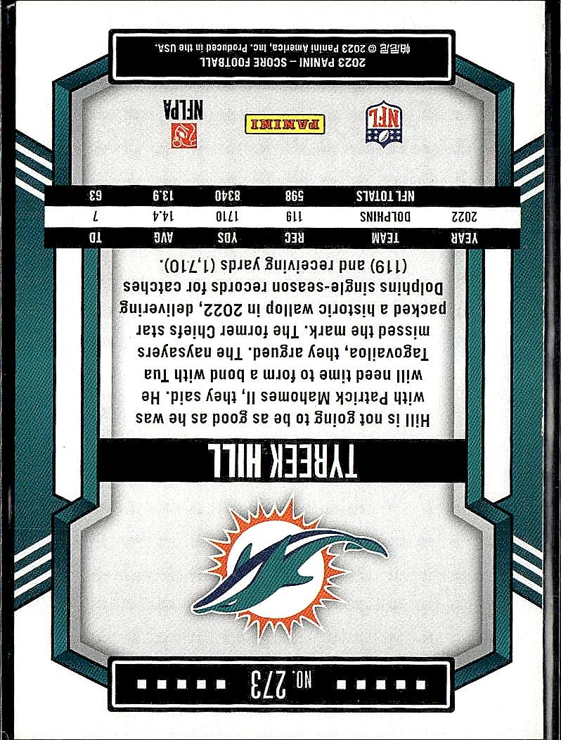 2023 Score #273 Tyreek Hill
