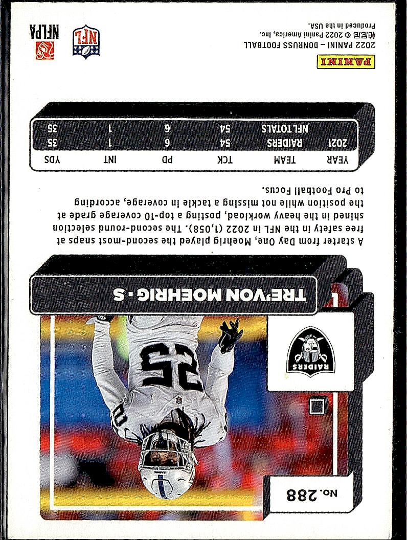 2022 Donruss #288 Tre'von Moehrig