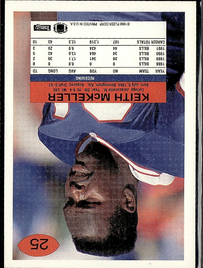 1992 Fleer #25 Keith McKeller