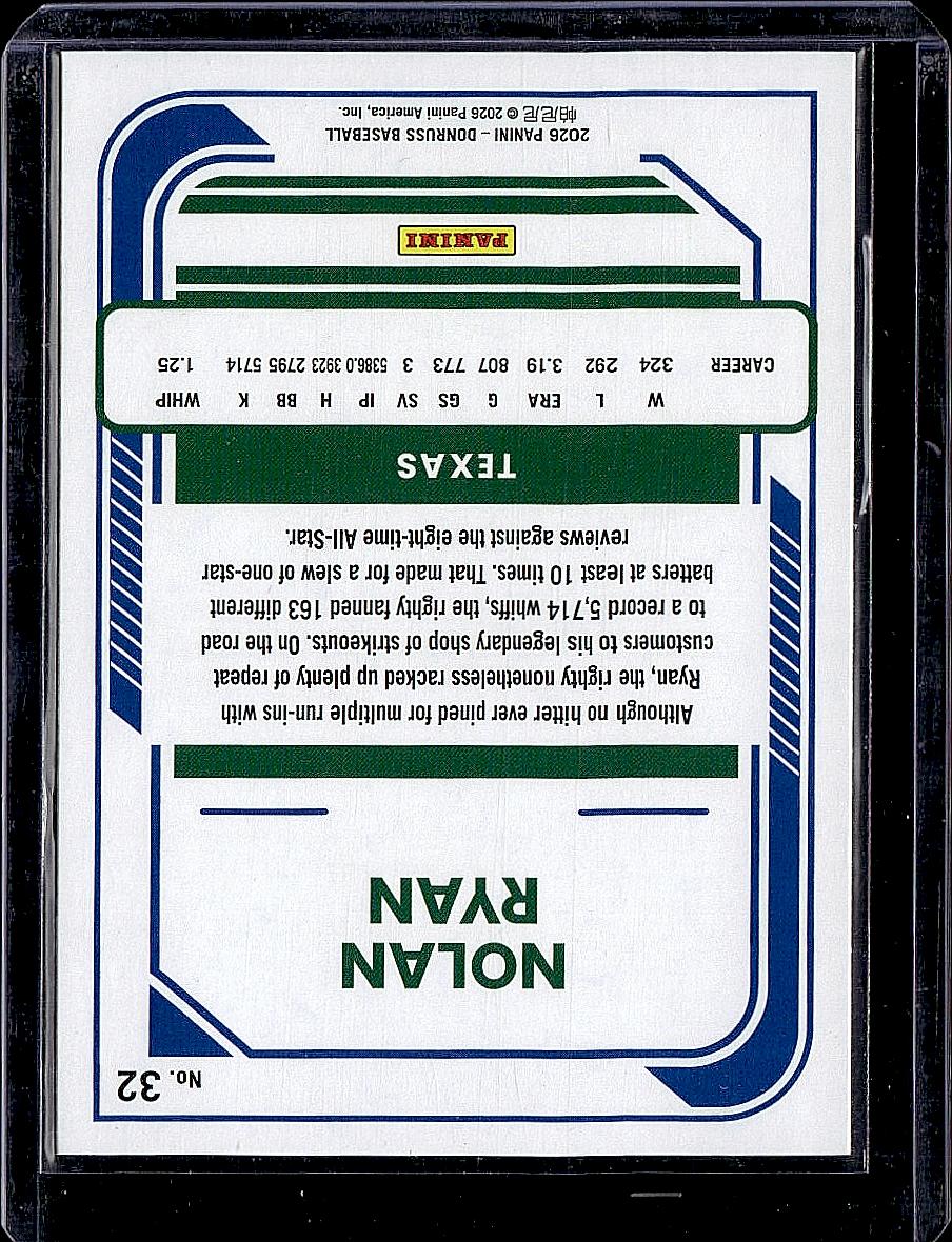 2026 Donruss #32 Nolan Ryan Red and Blue