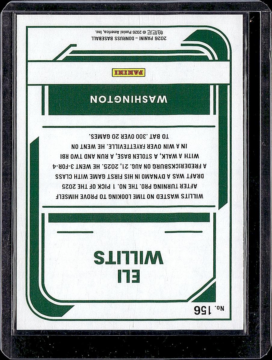 2026 Donruss #156 Eli Willits Liberty
