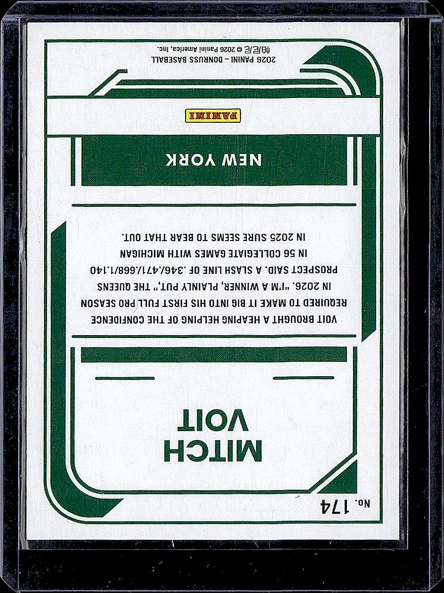 2026 Donruss #174 Mitch Voit Liberty