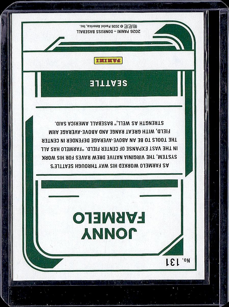 2026 Donruss #131 Jonny Farmelo Liberty