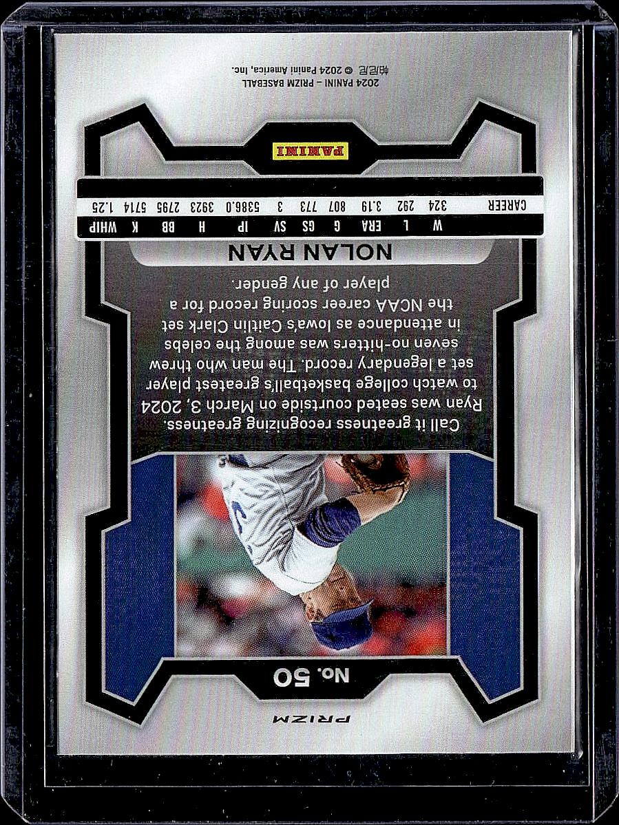 2024 Panini Prizm #50 Nolan Ryan Blue Ice Prizms