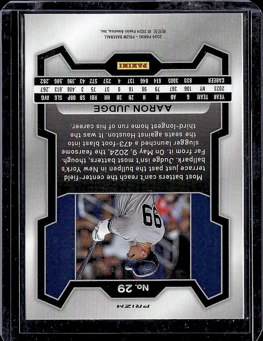 2024 Panini Prizm #29 Aaron Judge Silver Prizms