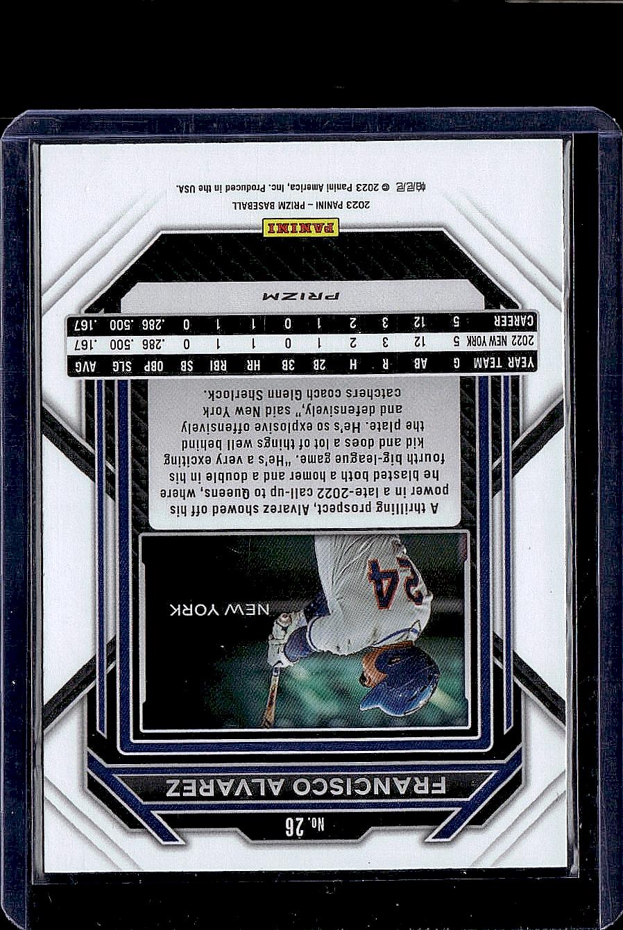 2023 Panini Prizm #26 Francisco Alvarez Green Ice Prizms