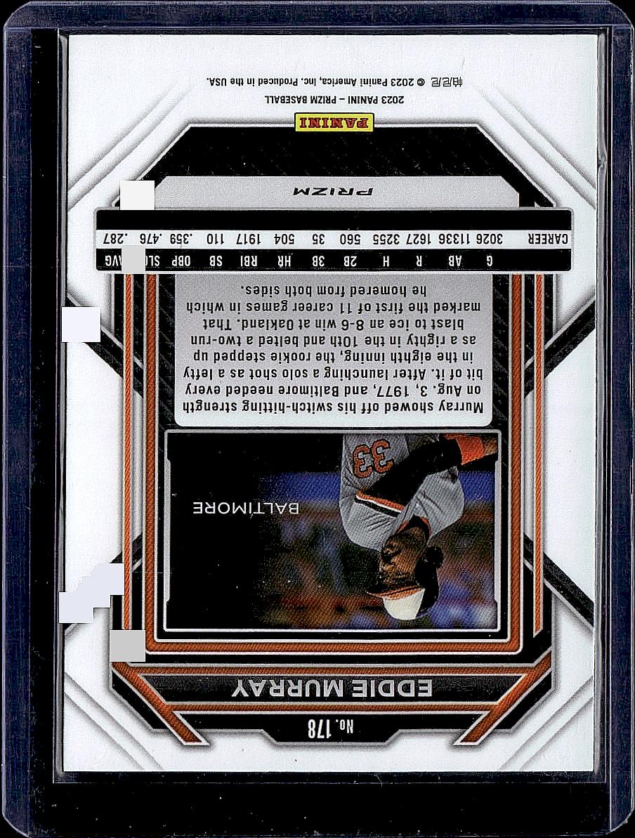2023 Panini Prizm #178 Eddie Murray Blue Ice Prizms