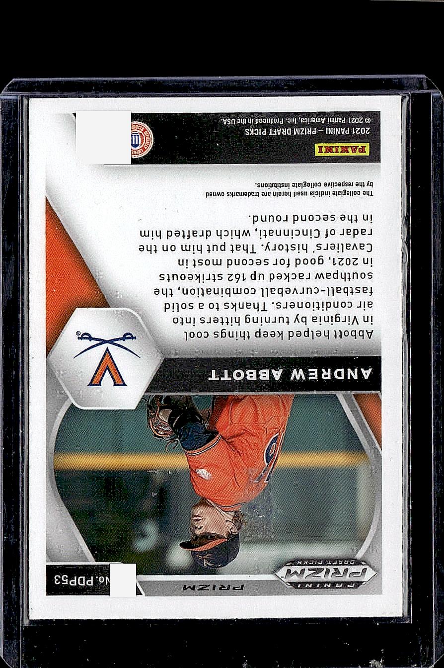 2021 Panini Prizm Draft Picks #PDP53 Andrew Abbott Pink Velocity Prizm