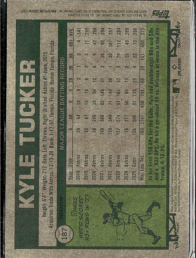2026 Topps Heritage #187 Kyle Tucker Chrome Refractors