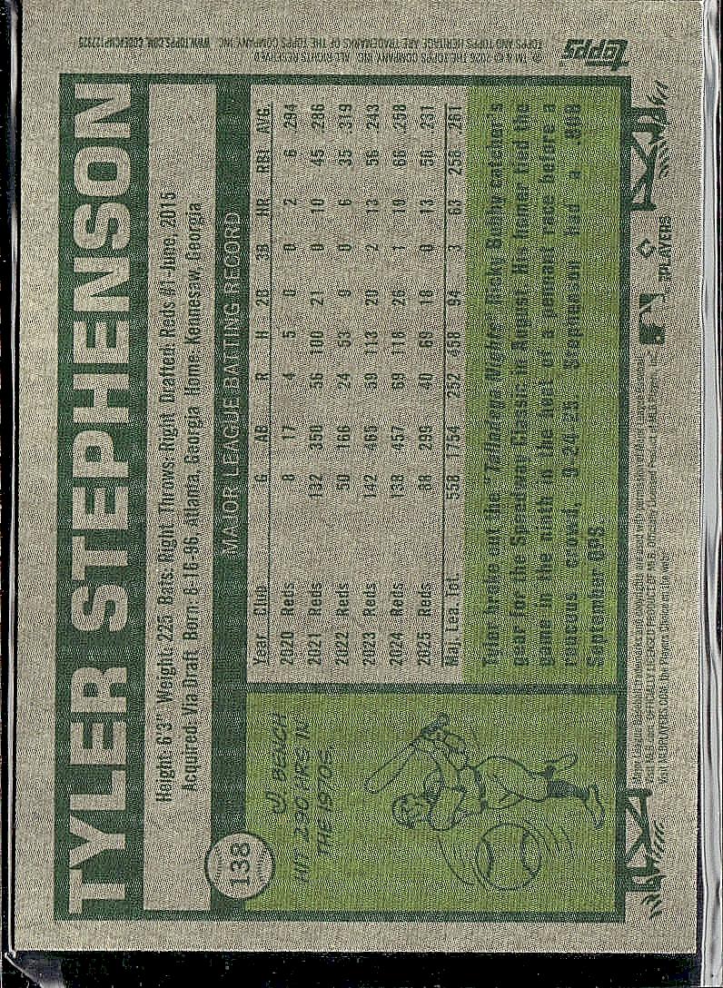2026 Topps Heritage #138 Tyler Stephenson Chrome Silver Sparkle Refractors