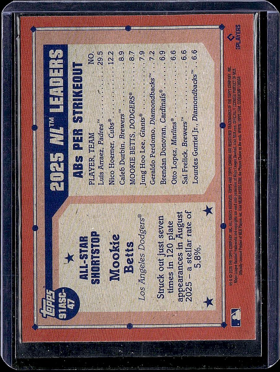 2026 Topps #91ASC-47 Mookie Betts