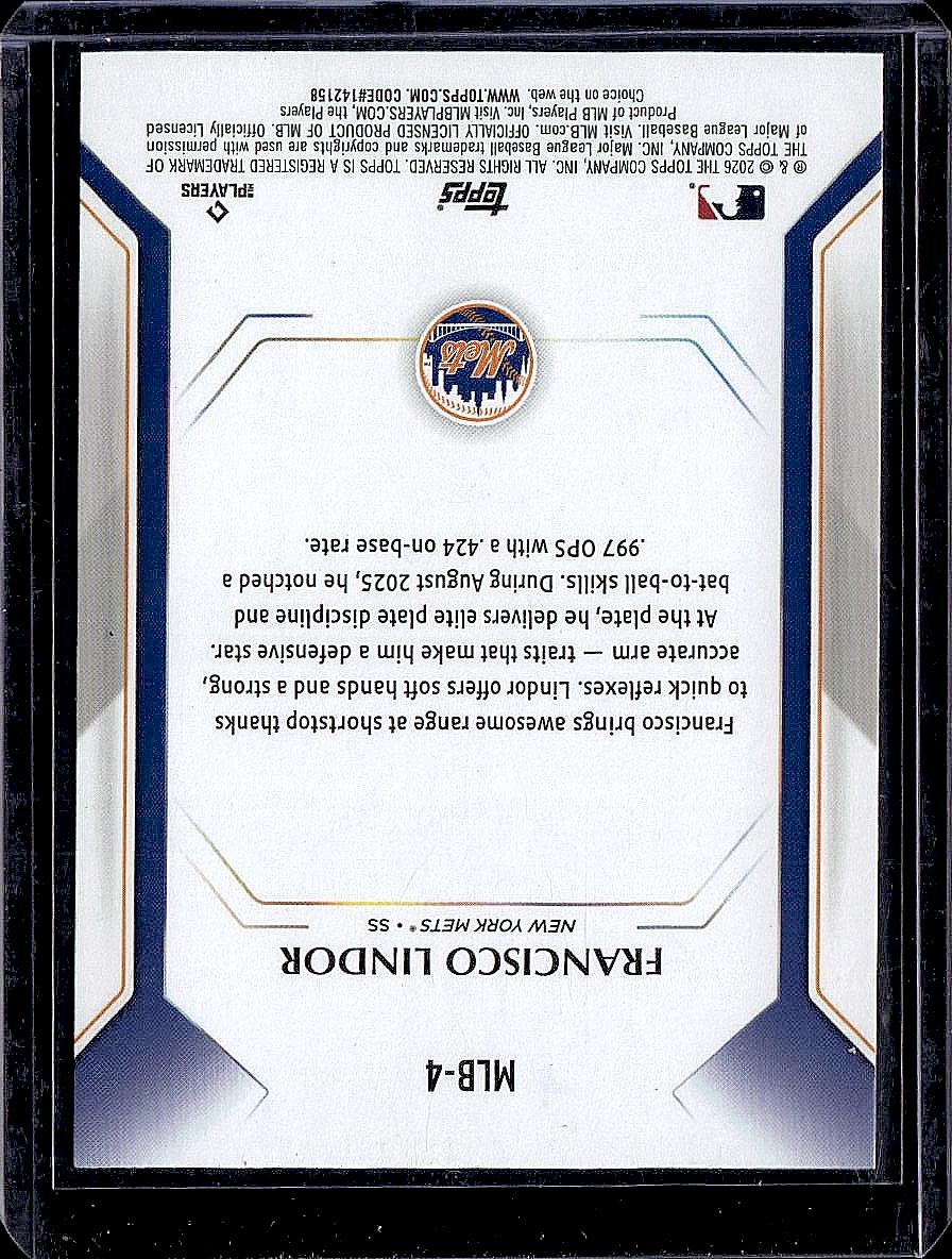 2026 Topps #MLB-4 Francisco Lindor Topps Collector Kit