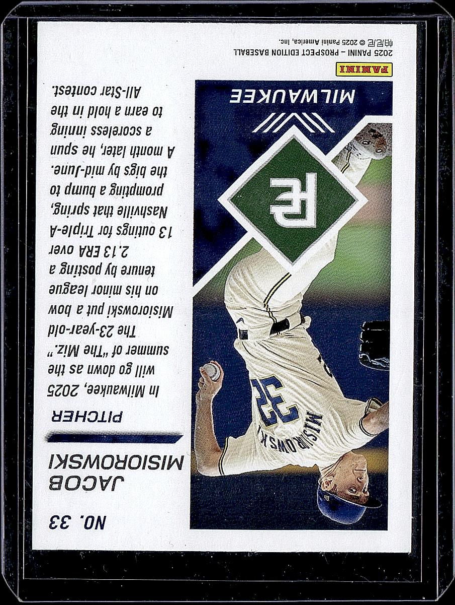 2025 Panini Prospect Edition #33 Jacob Misiorowski