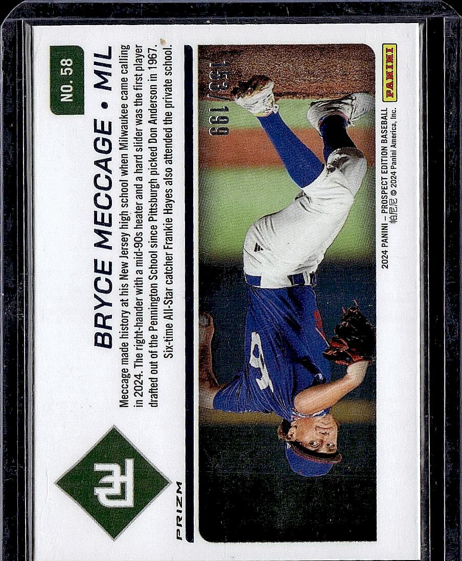 2024 Panini Prospect Edition #58 Bryce Meccage Red Holo #/199