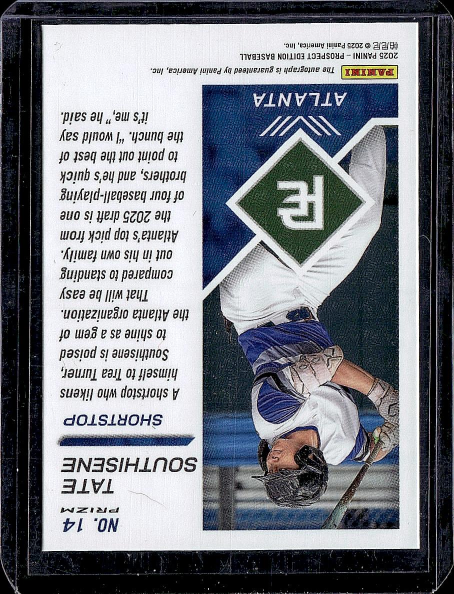 2025 Panini Prospect Edition #14 Tate Southisene Signatures Silver