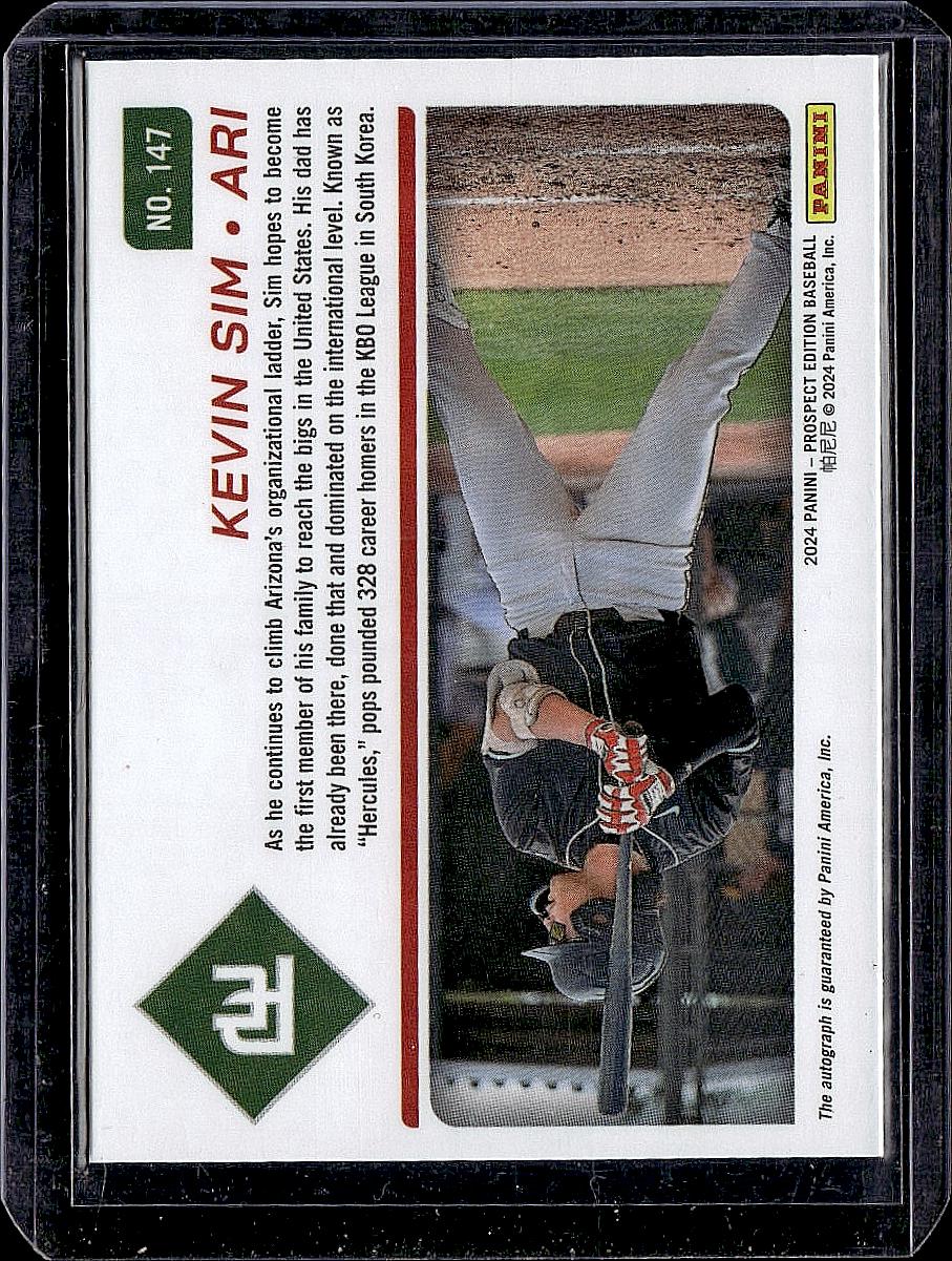 2024 Panini Prospect Edition #147 Kevin Sim Signatures Holo