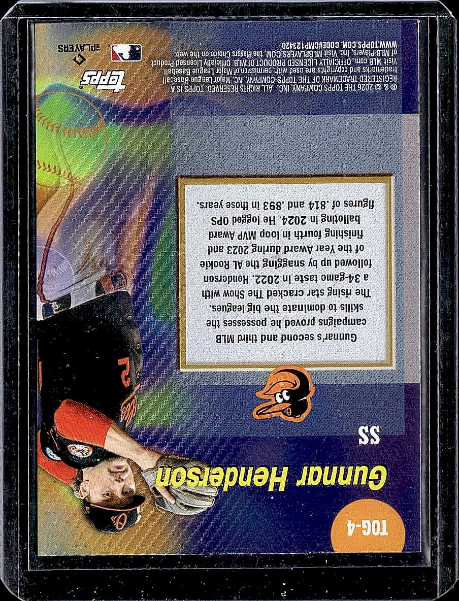 2026 Topps #TOG-4 Gunnar Henderson Titans of the Game