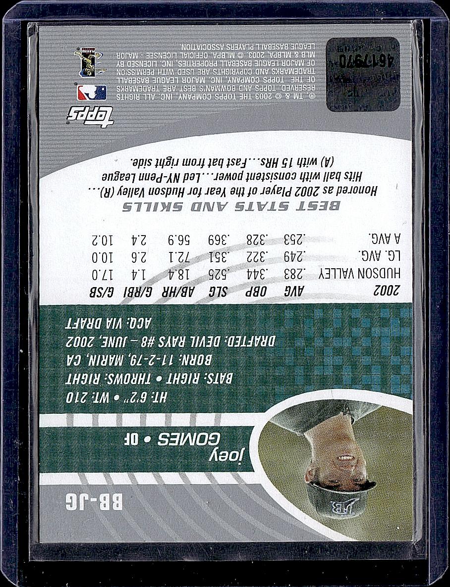 2003 Bowman's Best #BB-JG Joey Gomes