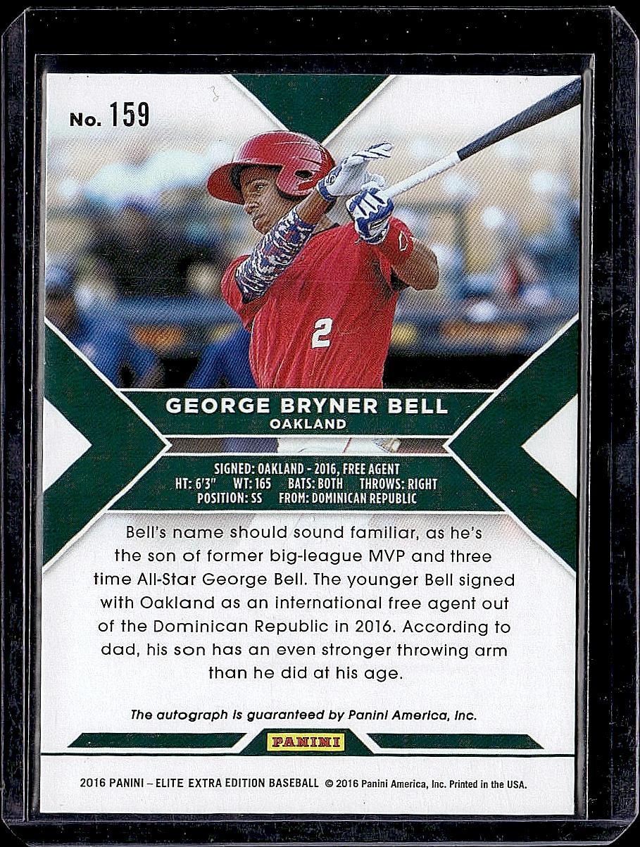 2016 Panini Elite Extra Edition #159 George Bryner Bell Autographs