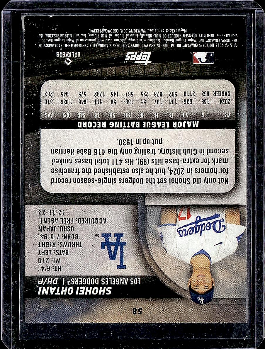 2025 Stadium Club #58 Shohei Ohtani