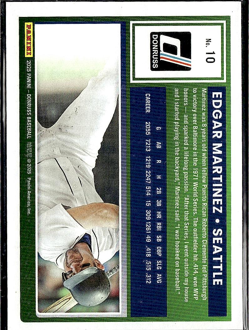 2025 Donruss #10 Edgar Martinez Red and Blue