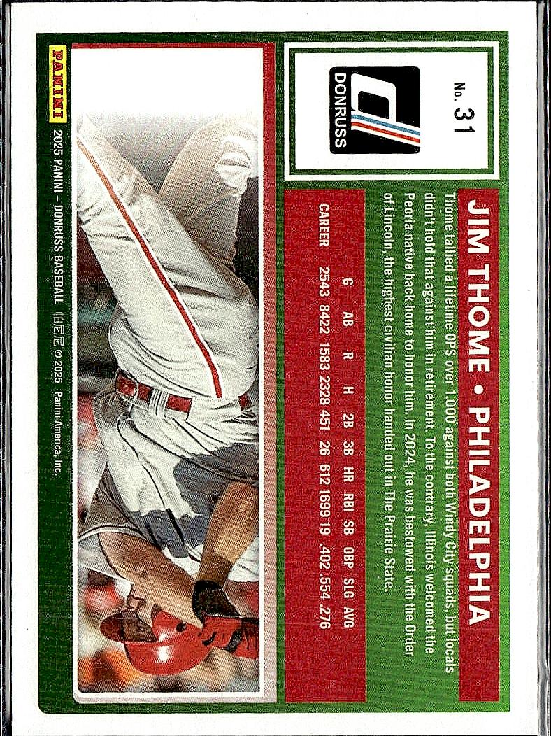 2025 Donruss #31 Jim Thome Rockets