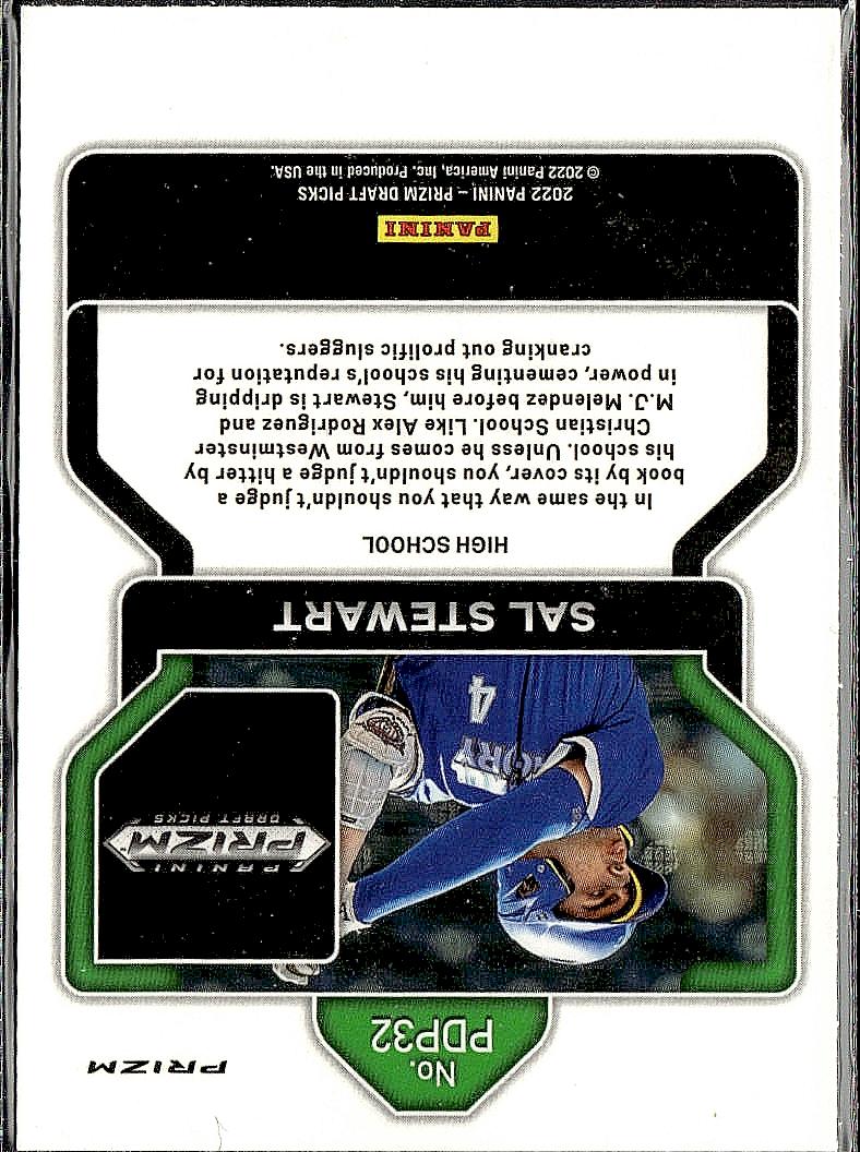 2022 Panini Prizm Draft Picks #PDP32 Sal Stewart Black