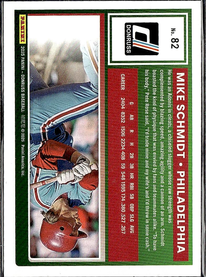 2025 Donruss #82 Mike Schmidt Red and Blue