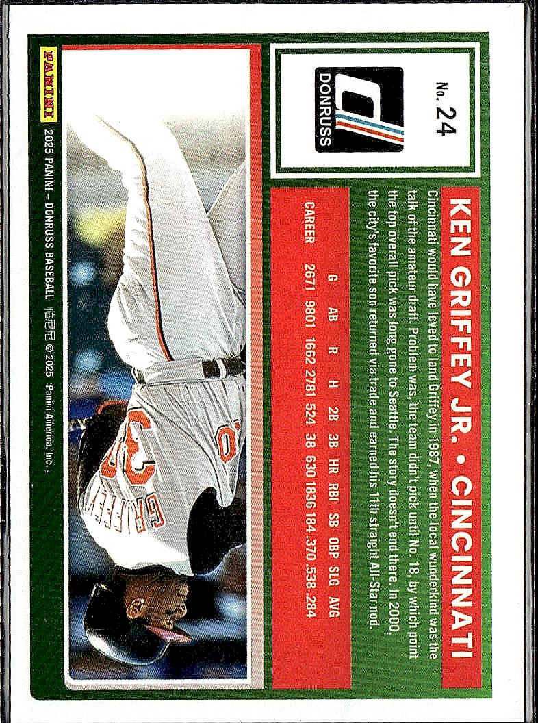2025 Donruss #24 Ken Griffey Jr. Red and Blue