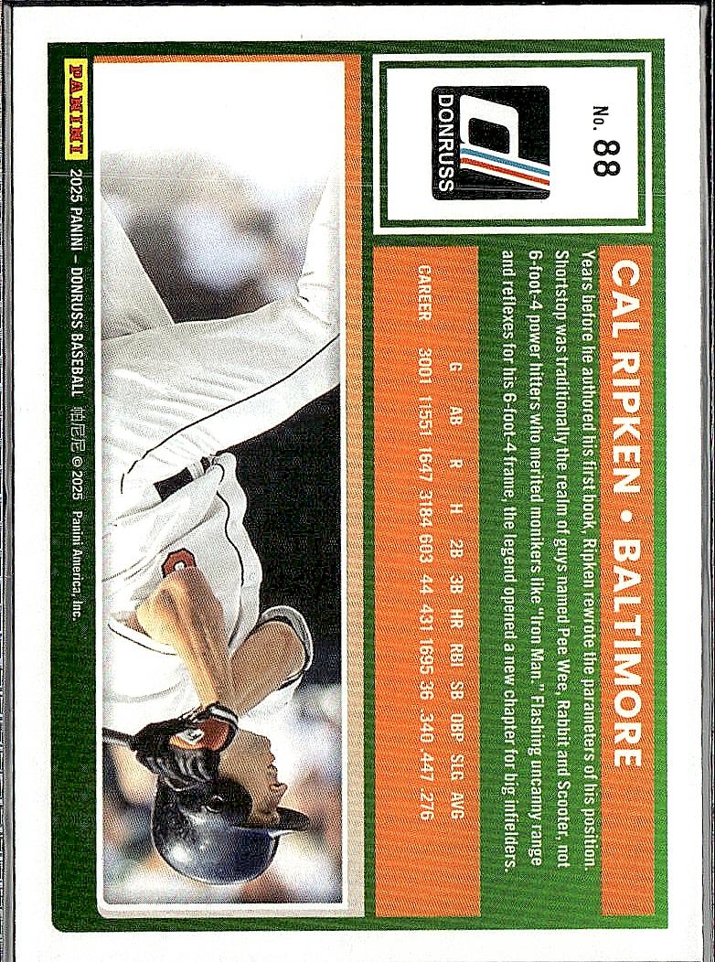 2025 Donruss #88 Cal Ripken Red and Blue