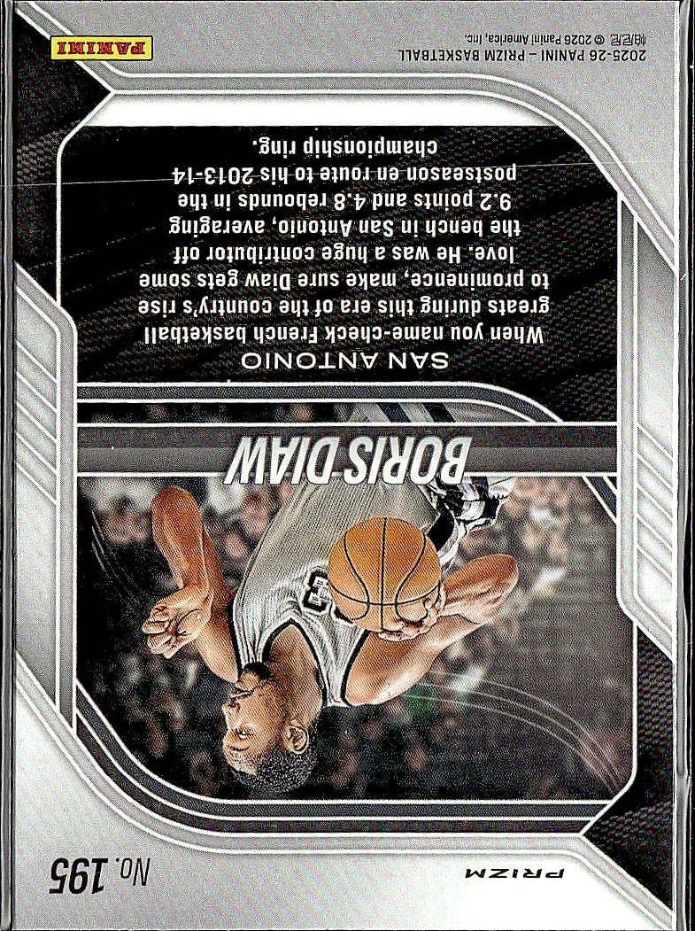 2025-26 Panini Prizm #195 Boris Diaw Red Ice Prizm