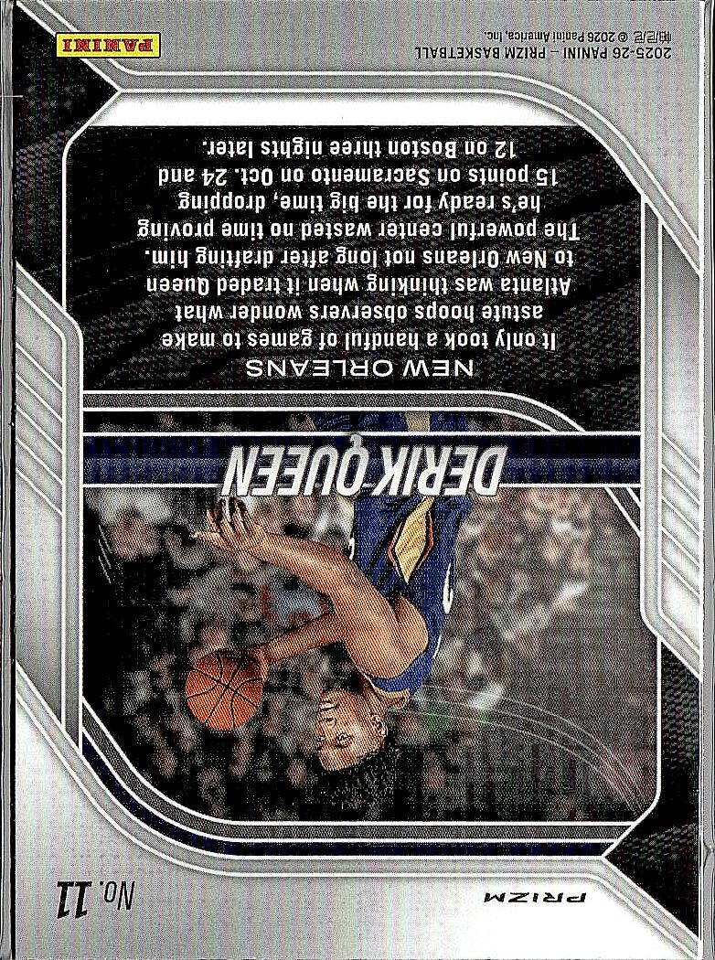 2025-26 Panini Prizm #11 Derik Queen Red Ice Prizm