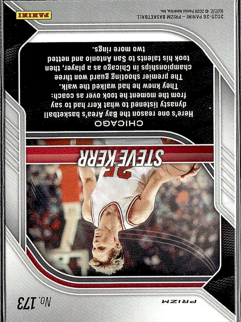 2025-26 Panini Prizm #173 Steve Kerr Green Prizm