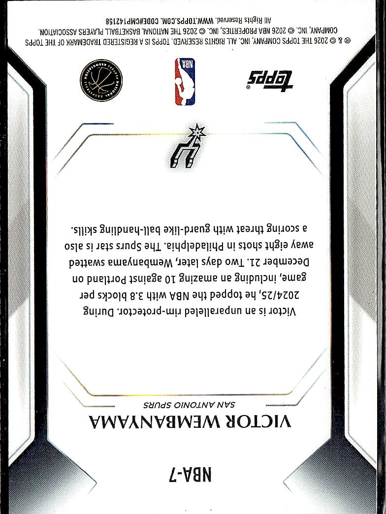 2025-26 Topps #NBA-7 Victor Wembanyama Topps Collector Kit