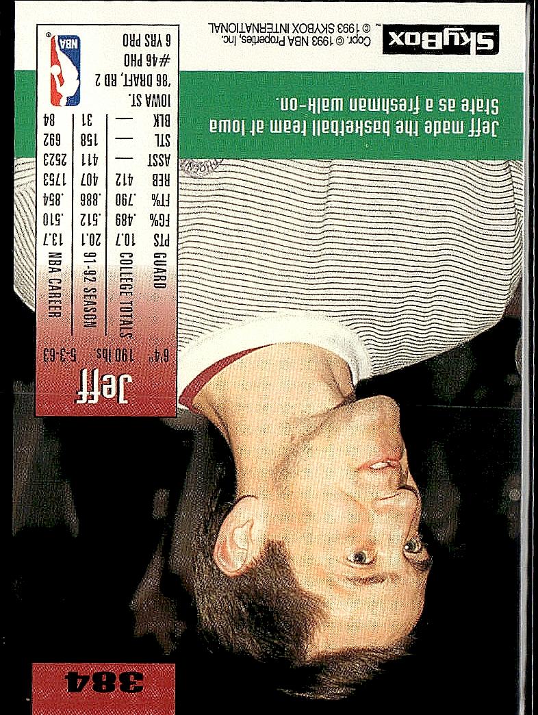 1992-93 SkyBox #384 Jeff Hornacek