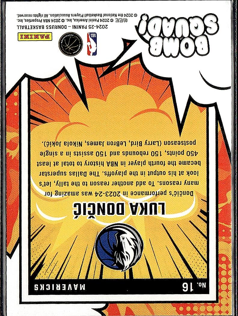 2024-25 Donruss #16 Luka Doncic Bomb Squad