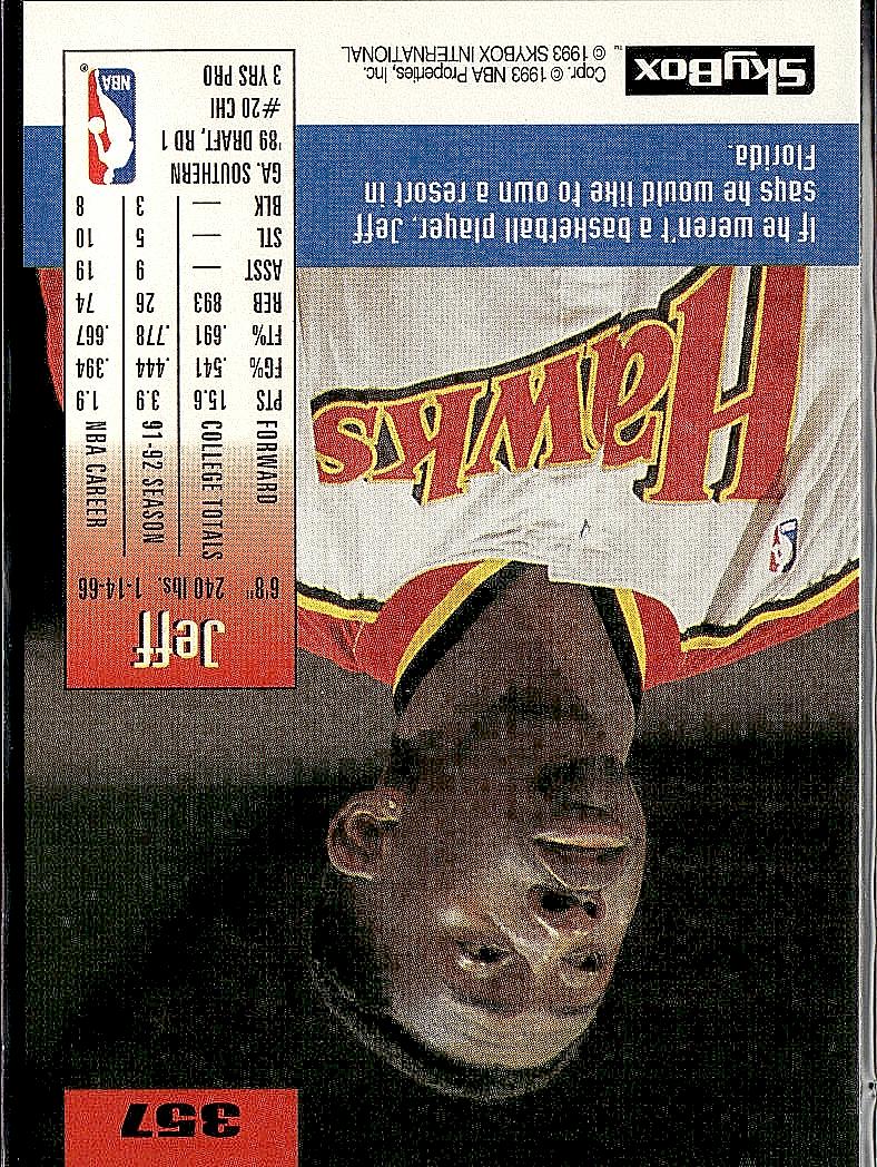 1992-93 SkyBox #357 Jeff Sanders