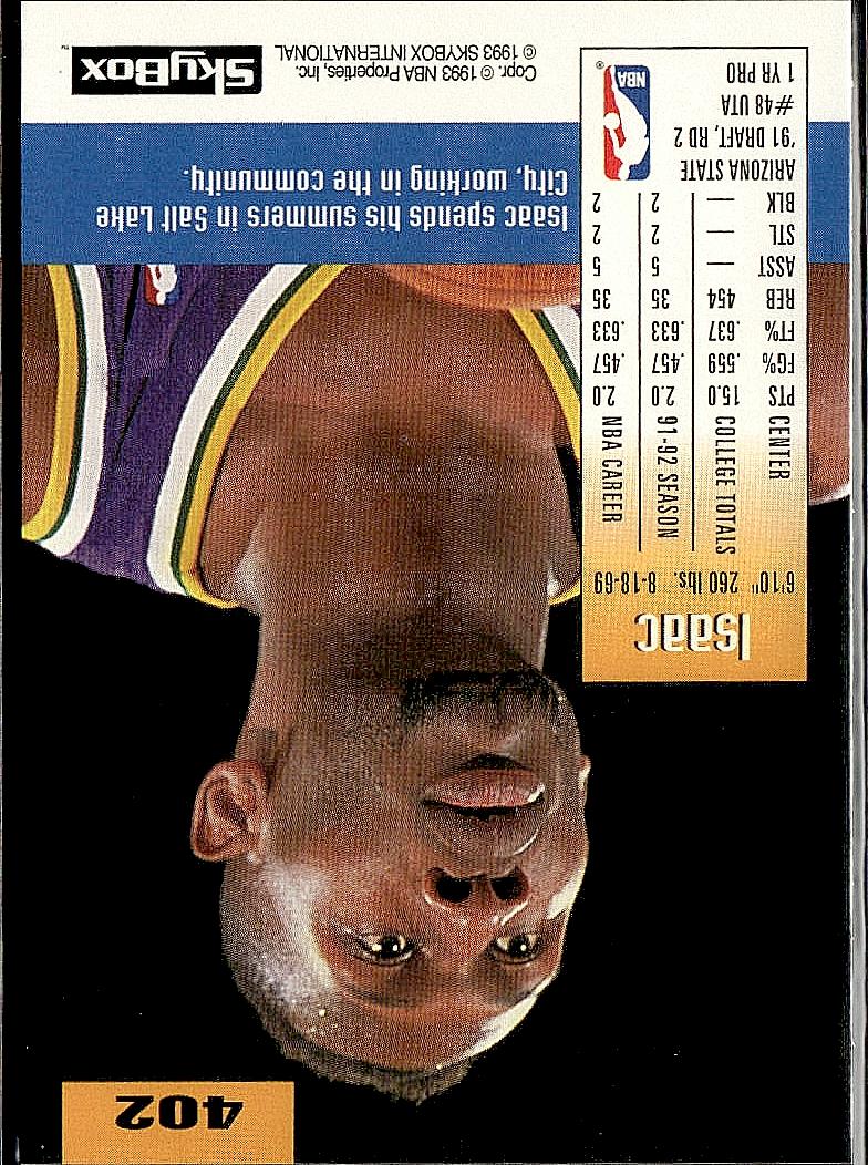 1992-93 SkyBox #402 Isaac Austin