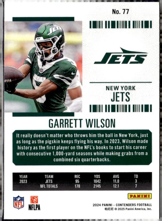 2024 Panini Contenders #77 Garrett Wilson Retail