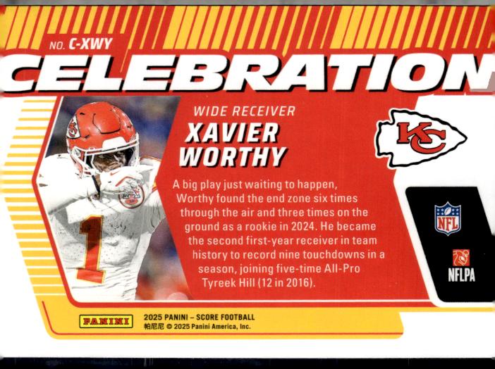 2025 Score #C-XWY Xavier Worthy Celebration