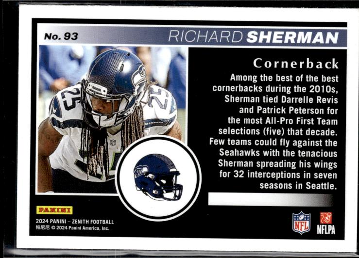 2024 Panini Zenith #93 Richard Sherman Retail