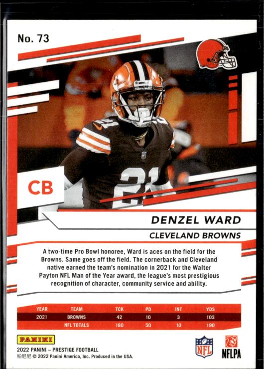 2022 Panini Prestige #73 Denzel Ward