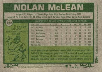 2026 Topps Heritage #150 Nolan McLean Chrome Pink Sparkle Refractors