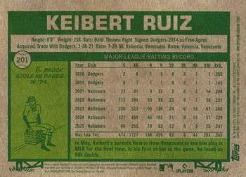 2026 Topps Heritage #201 Keibert Ruiz Chrome Aqua Sparkle Refractors