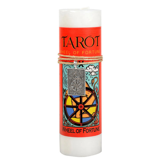 Tarot Wheel Of Fortune Tall Candle