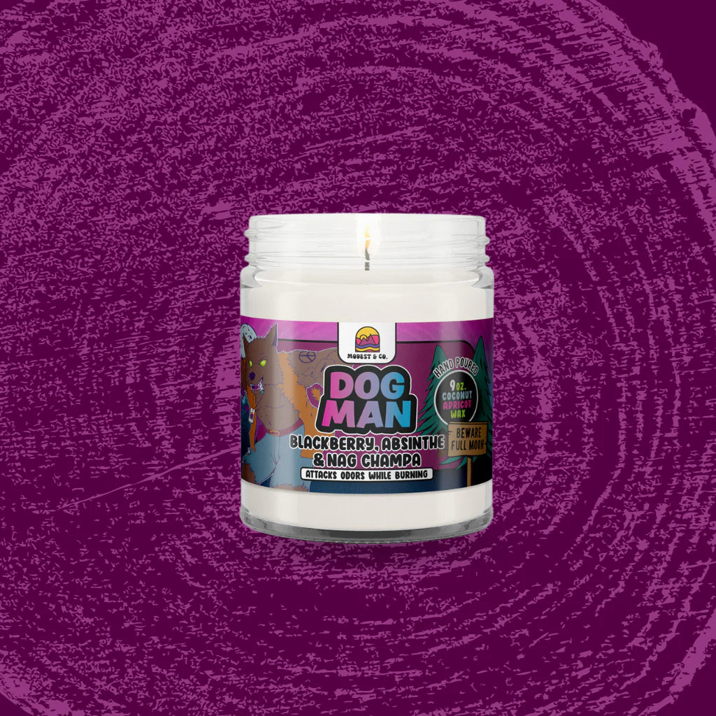 Dog Man Candle