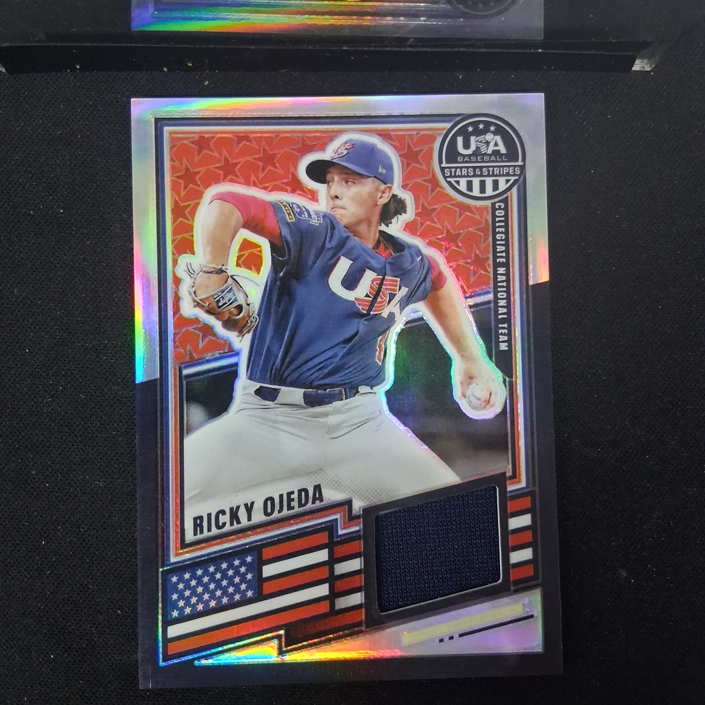 2026 Panini Stars & Stripes Prizm USA Baseball #USA-RO Ricky Ojeda USA Materials